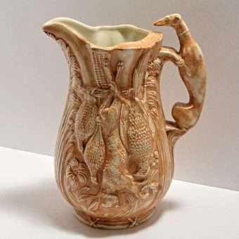 Pottery Water Pitcher with Greyhound Handle