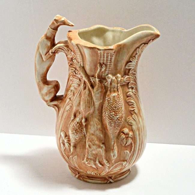 Pottery Water Pitcher with Greyhound Handle 2