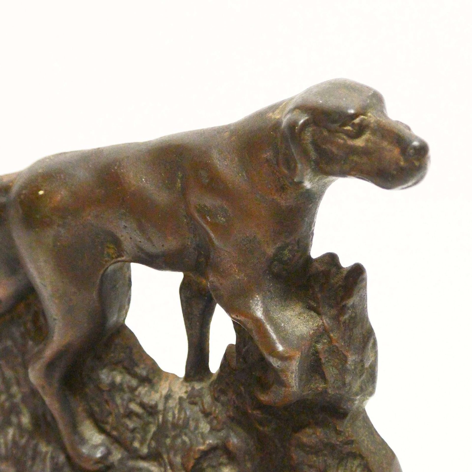 Vintage Bronze Pointer Hunting Dog Bookends BRZ-2242