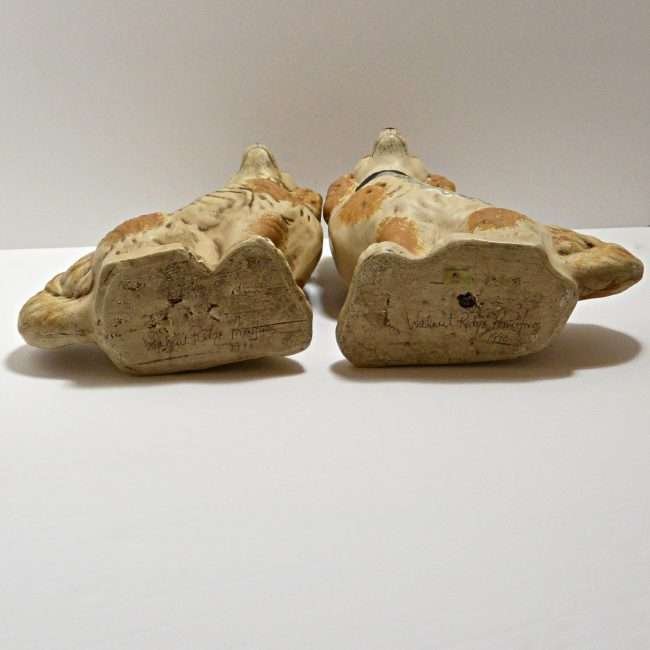 Primitive Pottery Staffordshire Dogs 4