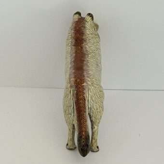 Vintage Collie Dog Figurine Cloisonne Design 5