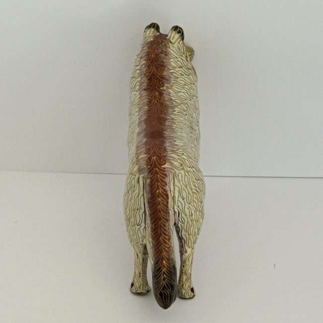 Vintage Collie Dog Figurine Cloisonne Design 5
