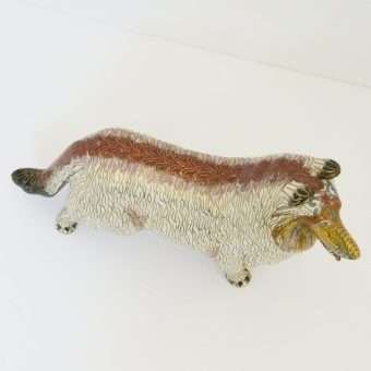 Vintage Collie Dog Figurine Cloisonne Design 1