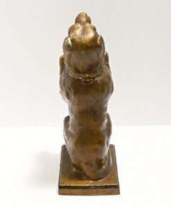 Antique Begging Dog Desktop Stamp Moistener Back