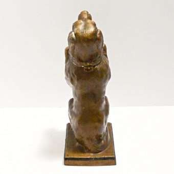 Antique Begging Dog Desktop Stamp Moistener Back