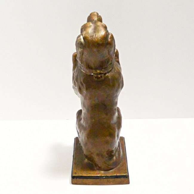 Antique Begging Dog Desktop Stamp Moistener Back