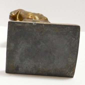 Antique Begging Dog Desktop Stamp Moistener Bottom