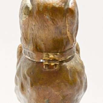 Antique Begging Dog Desktop Stamp Moistener Collar