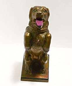 Antique Begging Dog Desktop Stamp Moistener Front