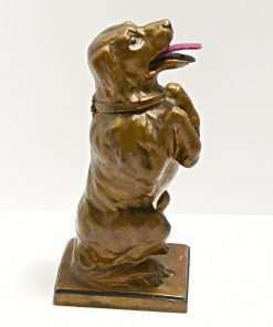 Antique Begging Dog Desktop Stamp Moistener