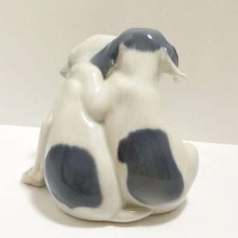 Royal Copenhagen Porcelain Pointer Puppies back