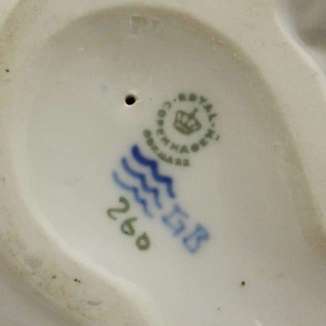 Royal Copenhagen Porcelain Pointer Puppies mark