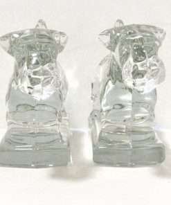 Vintage Heisey Crystal Glass Scottish Terrier Dogs front
