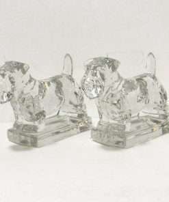 Vintage Heisey Crystal Glass Scottish Terrier Dogs