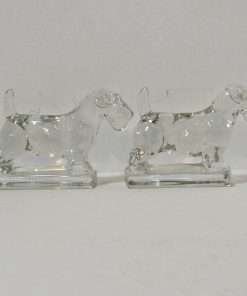 Vintage Heisey Crystal Glass Scottish Terrier Dogs 3