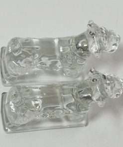 Vintage Heisey Crystal Glass Scottish Terrier Dogs 1