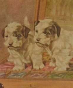 Vintage Print Sealyham and Pekingese on Artist's Pastels Box 1