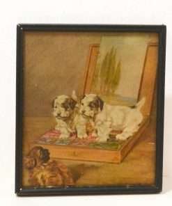 Vintage Print Sealyham and Pekingese on Artist's Pastels Box