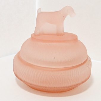 Antique Airedale Glass Baby Dish - GLS-2171