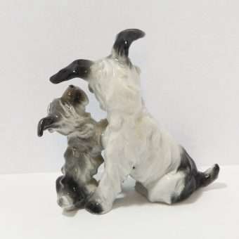 Vintage Terrier Dogs Figurine German Porcelain back