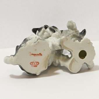 Vintage Terrier Dogs Figurine German Porcelain bottom