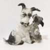 Vintage Terrier Dogs Figurine German Porcelain