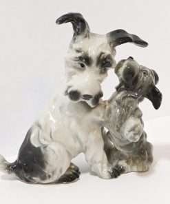 Vintage Terrier Dogs Figurine German Porcelain