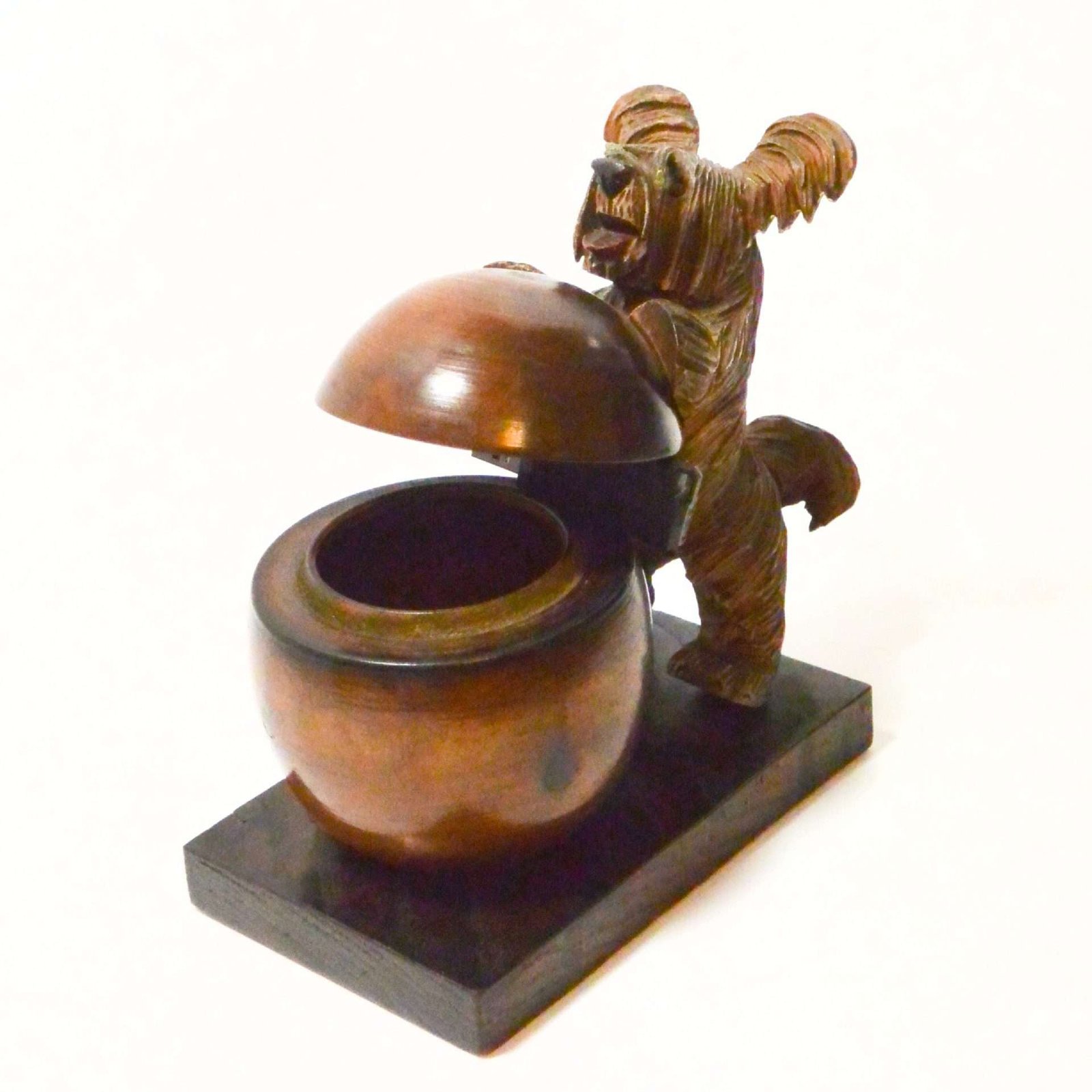 Anri Hand Carved Wood Dog Humidor c. 1926 WOOD-2148