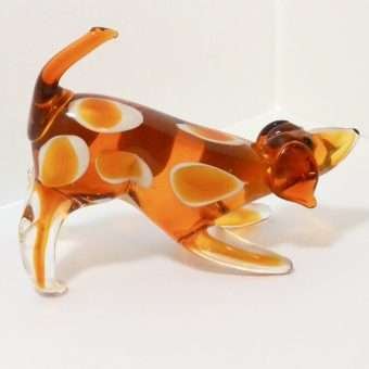 Vintage Murano Glass Hound Dog side 1