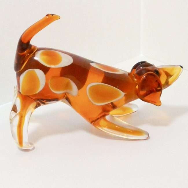 Vintage Murano Glass Hound Dog side 1