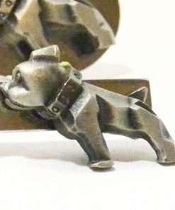 Vintage Mack Truck Bulldog Cufflink and Tie Bar Set close