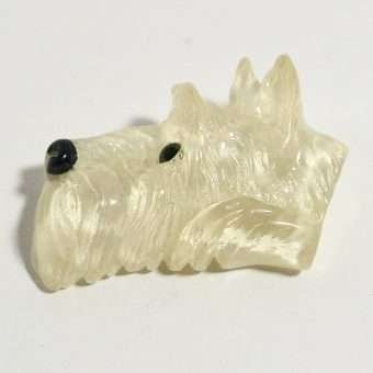 Vintage West Highland Terrier Lucite Pin