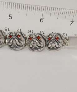 Sterling Silver Bulldog Head Bracelet 2