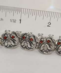 Sterling Silver Bulldog Head Bracelet 3