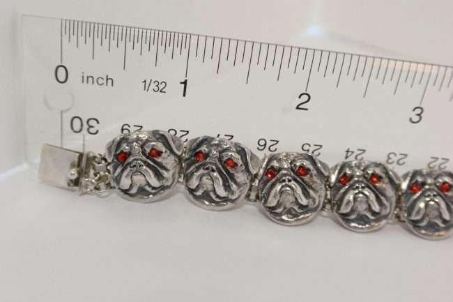 Sterling Silver Bulldog Head Bracelet 3