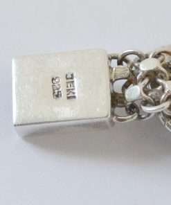 Sterling Silver Bulldog Head Bracelet mark