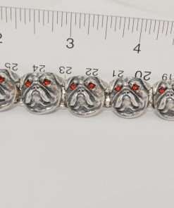 Sterling Silver Bulldog Head Bracelet 1