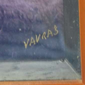 Vintage French Bulldogs Original Photo signature