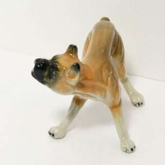 Porcelain Boxer Dog Figurine 1