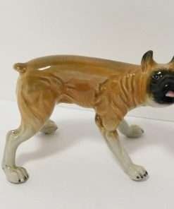 Porcelain Boxer Dog Figurine