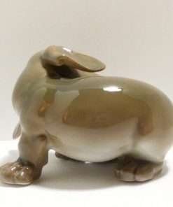 Royal Copenhagen Porcelain Dachshund Figurine Puppy Chasing Tail side 2