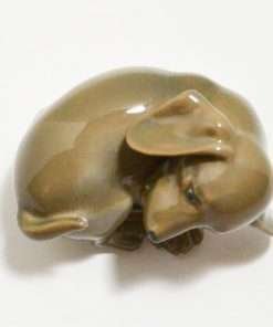 Royal Copenhagen Porcelain Dachshund Figurine Puppy Chasing Tail 2