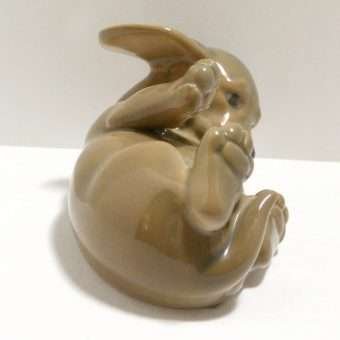 Royal Copenhagen Porcelain Dachshund Puppy Dog Rolling Over back