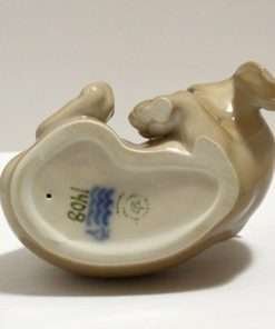 Royal Copenhagen Porcelain Dachshund Puppy Dog Rolling Over bottom