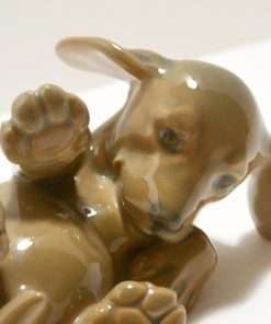 Royal Copenhagen Porcelain Dachshund Puppy Dog Rolling Over close 1