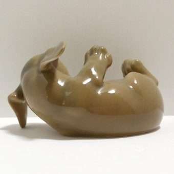 Royal Copenhagen Porcelain Dachshund Puppy Dog Rolling Over side 2