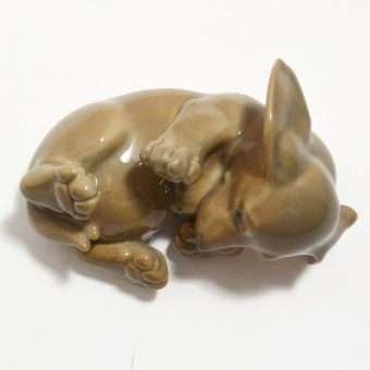 Royal Copenhagen Porcelain Dachshund Puppy Dog Rolling Over 1