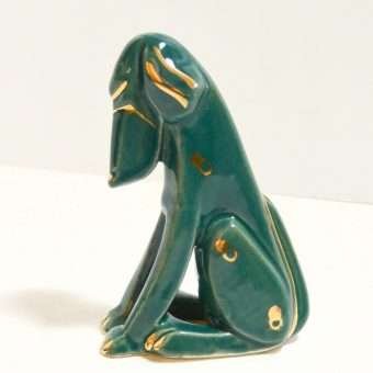 Antique Basset Hound Ceramic Figurine - POT-2193