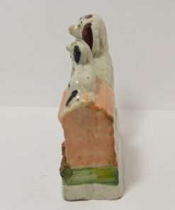 Antique Staffordshire Spaniel Dog and Puppy side 1