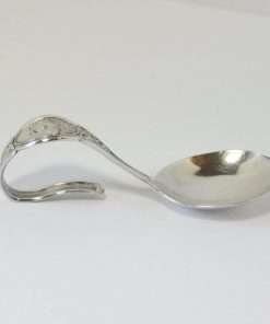 Sterling Silver Antique Collie Dog Baby Spoon side